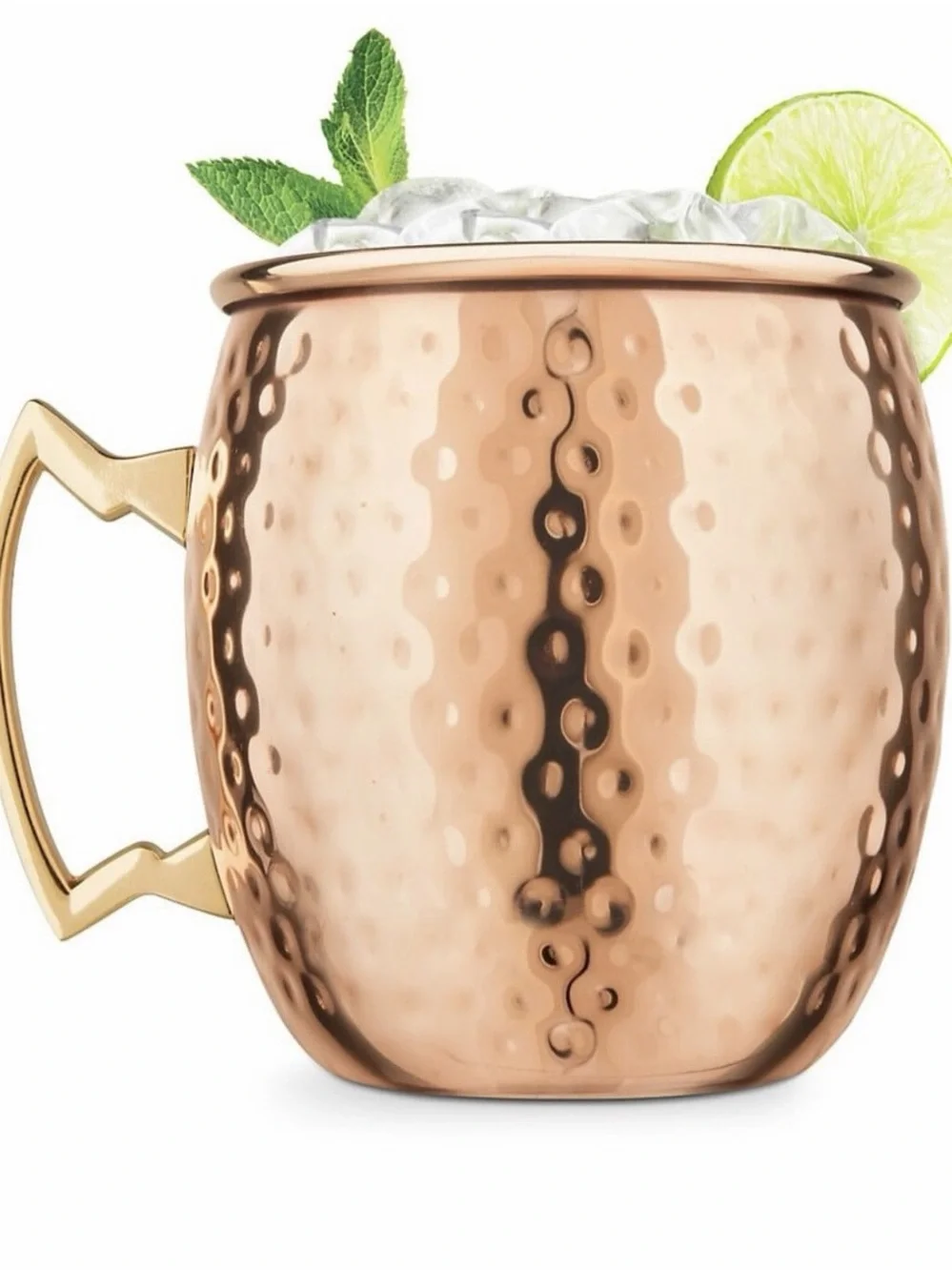 Pier 1 Copper-Tone Hammered Mule Mug Set